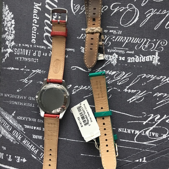 FOSSIL rhinestone watch w/ 9 interchangeable bands - Picture 6 of 8